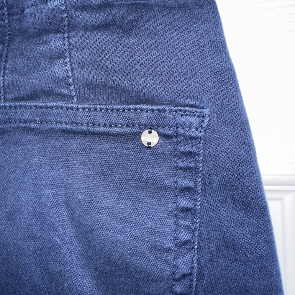 Mica Los Angeles Wide Leg Pants Navy Blue High Rise Trouser Women's 11/30 Work - Picture 6 of 9